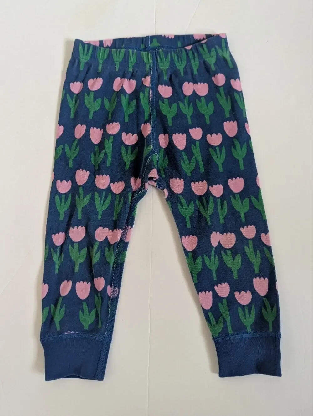 Hanna Andersson Pajama Pants 6-12m Baby Girls Blue Tulip Organic
